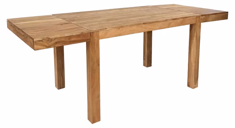 Tavolo da pranzo WOHNLING, 160 - 240 cm, in legno massello di acacia. Design classico, tavolo allungabile per la cucina, grande, rettangolare, semplice, in legno, per la sala da pranzo