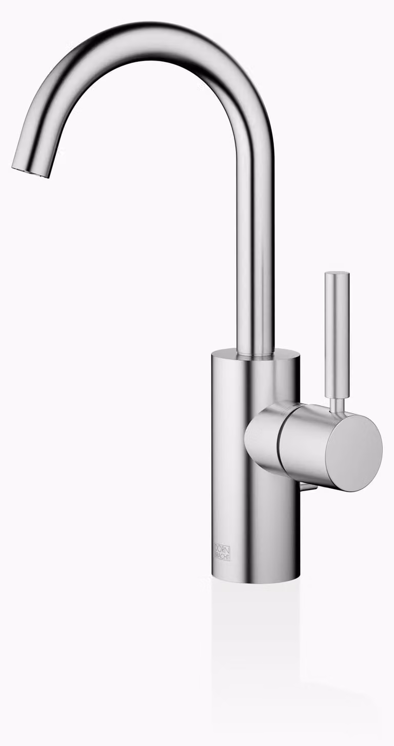Dornbracht META Mitigeur monocommandé pour lavabos avec vidage, saillie 123mm, bec orientable 360, 33510661-93, 33510661-93