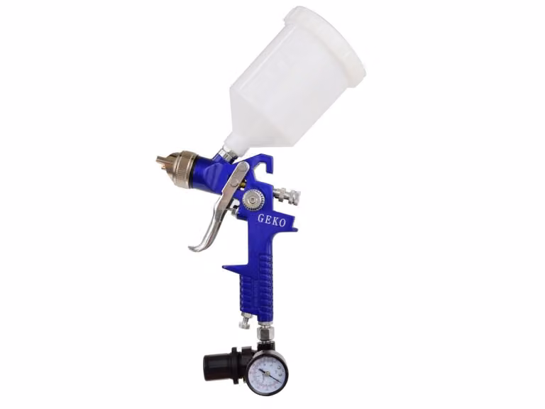 Pistola a spruzzo pneumatica con regolatore di pressione valvola di controllo dell'aria, manometro e filtro separatore sifone per acqua compressore, verniciatura con trappola olio, filettatura standard 1/4", Geko