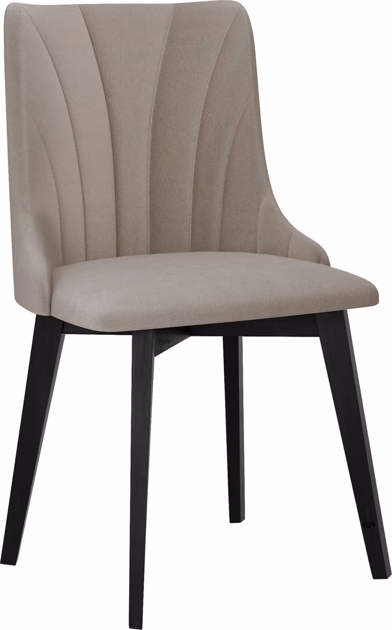 Sedia da pranzo imbottita AFTON 10 - nero / beige
