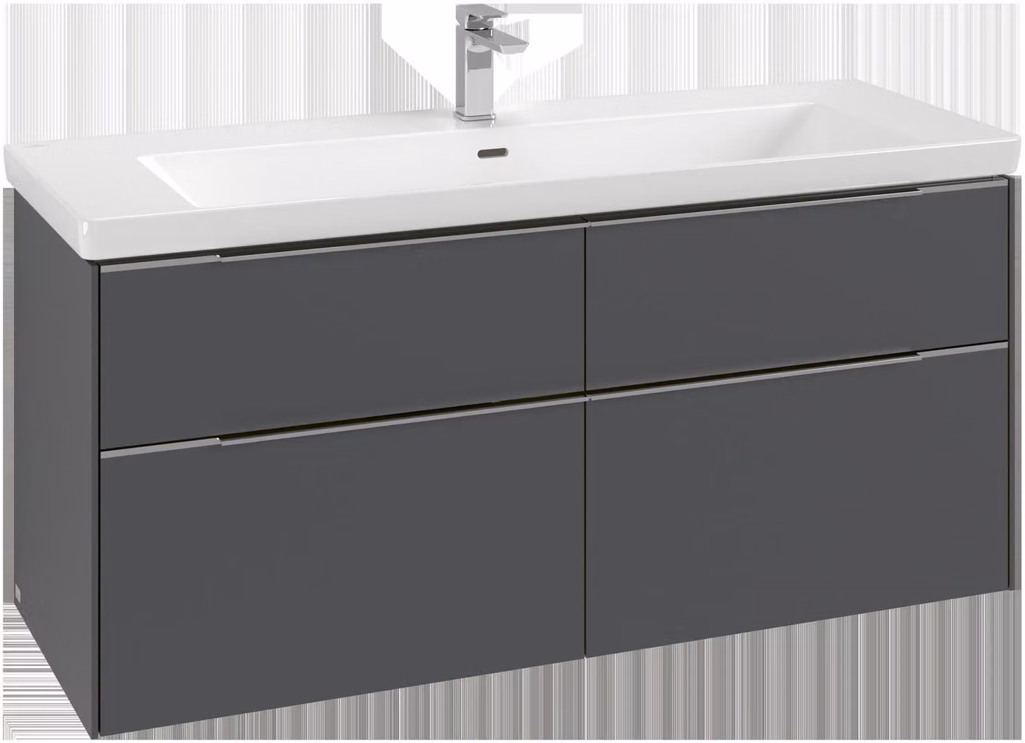 Villeroy & Boch Subway 3.0 armoire sous lavabo, 4 tiroirs, lavabo au centre, 1272x576x478mm, C60200AA, C60200AA