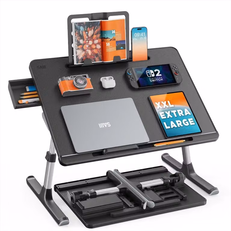 Solidchoice - Tavolo portatile multifunzione per laptop, con altezza regolabile