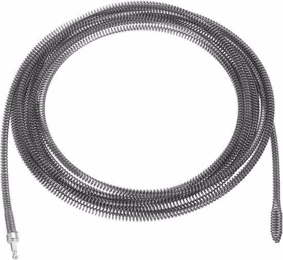 Pulitore elettrico per scarichi, lunghezza 10 m, spessore 10 mm - Rimuovi capelli - Cavo a spirale con raccordo a vite - Adatto per vasca da bagno e WC