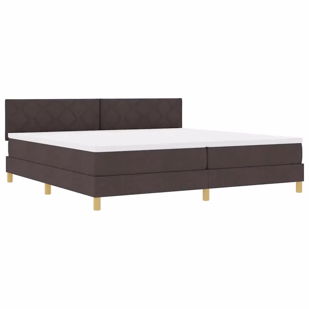Letto moderno vidaXL in tessuto marrone con illuminazione LED sottostante e porta di ricarica USB L/P/H: 200 x 200 x 280 cm – 2