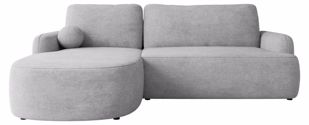 MIRJAN24 Divano angolare Loridu, ideale per il soggiorno, a forma di L, con funzione letto e contenitore per biancheria (colore: Lumo 65, lato: sinistro)