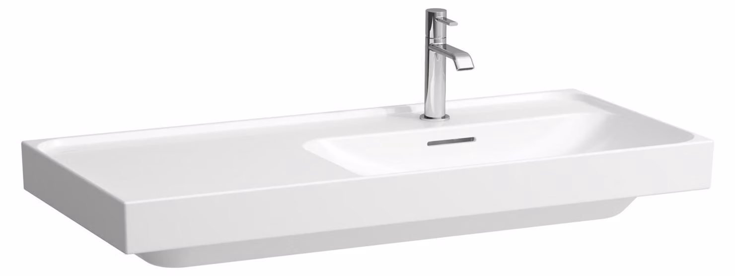 LAUFEN MEDA lavabo, encastrable, tablette à gauche, 1000x460mm, 3 trous pour robinet, avec trop-plein, H8171174001081, H8171174001081