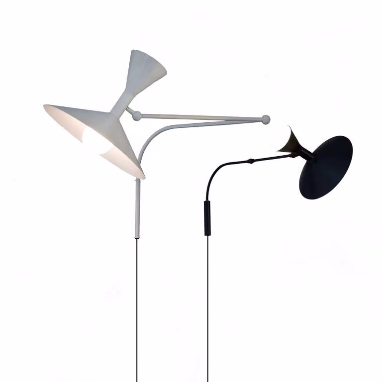 Nemo Applique da parete Lampe de Marseille, Nero, Soggiorno / Sala da pranzo, Alluminio, Applique