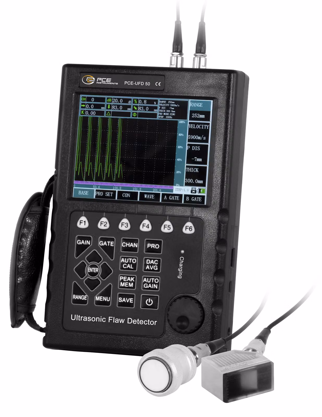 PCE Instruments: Apparecchio a ultrasuoni per la rilevazione di crepe, modello PCE-UFD 50