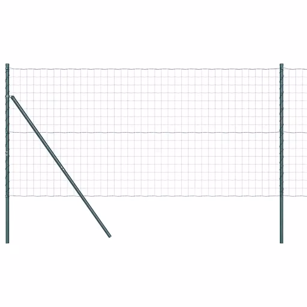 Recinzione in rete verde vidaXL con fissaggio a terra in acciaio rivestito in PVC, L: 25 m, H: 1,2 m – 2