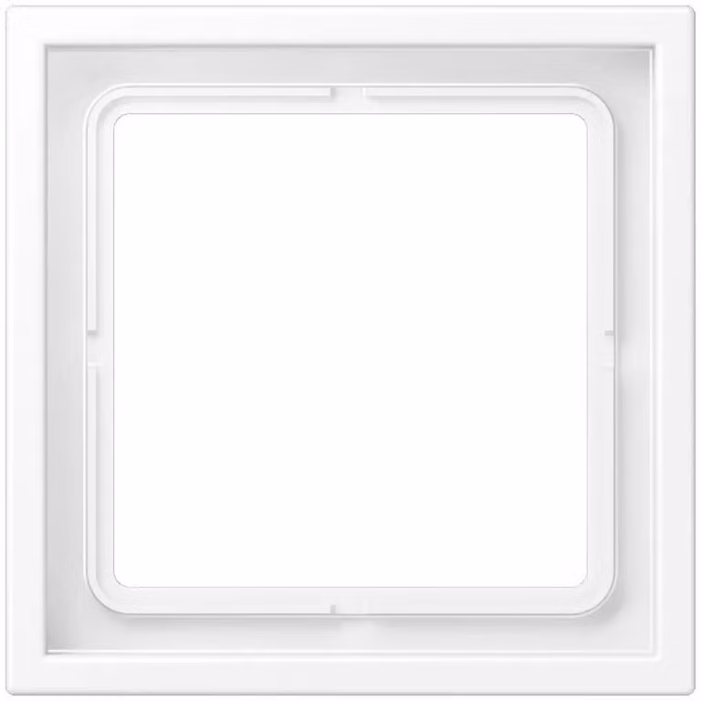 Cornice Jung a 1 anta, montaggio verticale e orizzontale, materiale termoplastico, serie LS ZERO, bianco neve opaco LSZ981BFWWM