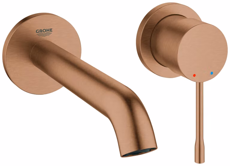 Grohe Essence, mitigeur lavabo 2 trous, saillie 183mm, montage mural, 29192DL1, 29192DL1
