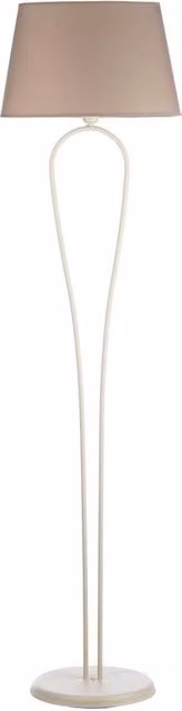 Piantana Zen beige in metallo con paralume in tessuto, Altezza: 175 cm