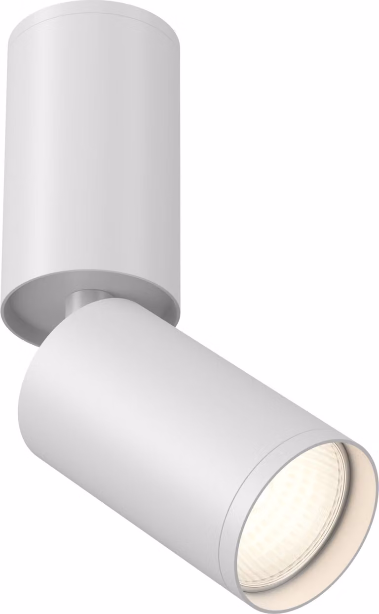 Plafoniera, alluminio, bianco, regolabile, D 5,2 cm