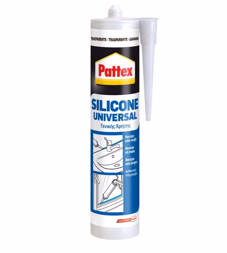 Pattex Sigillante Silicone Trasparente 280 ml - Resistente alla Muffa
