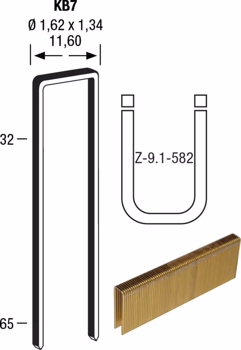 Graffe tipo KB7 64 mm in filo d'acciaio zincato e temprato (8000 pezzi)