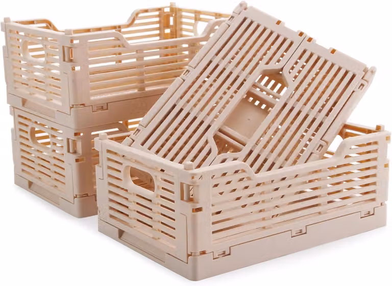 Contenitori portaoggetti, 4 pezzi, 22x15x9 cm, impilabili, per uso domestico