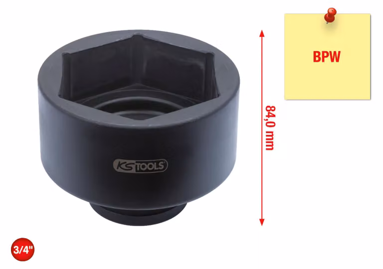 KS TOOLS 3/4" Chiave per dadi asse per BPW - 450.0215