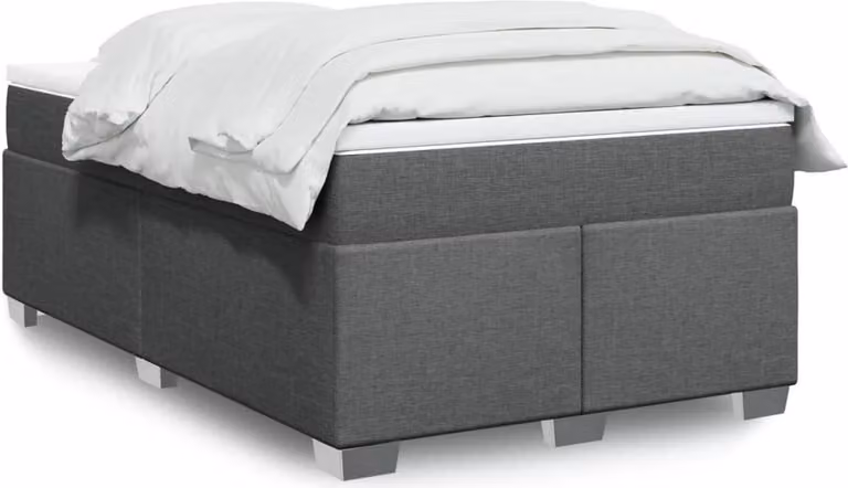 Maison Exclusive - Letto boxspring con materasso grigio scuro 120x190 cm Tessuto