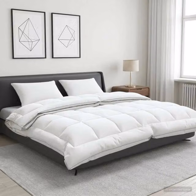 Set di piumone e cuscini 3 pz vidaXL bianco 4 stagioni 200x200 cm