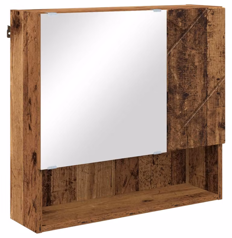 Mobiletto per specchio con porta Legno vecchio 59 x 17 x 55 cm