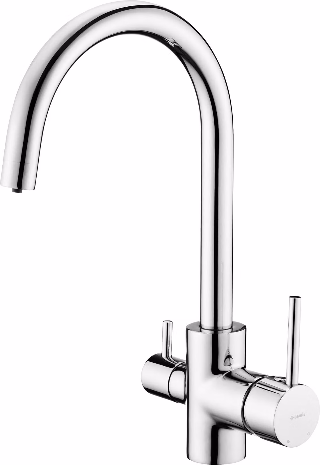 Kitchen faucet with water filter connection