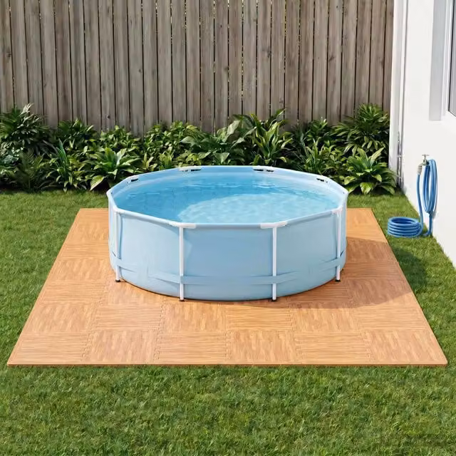 Tappetino per piscina 50 pz legno 18 m² Schiuma EVA 3433287
