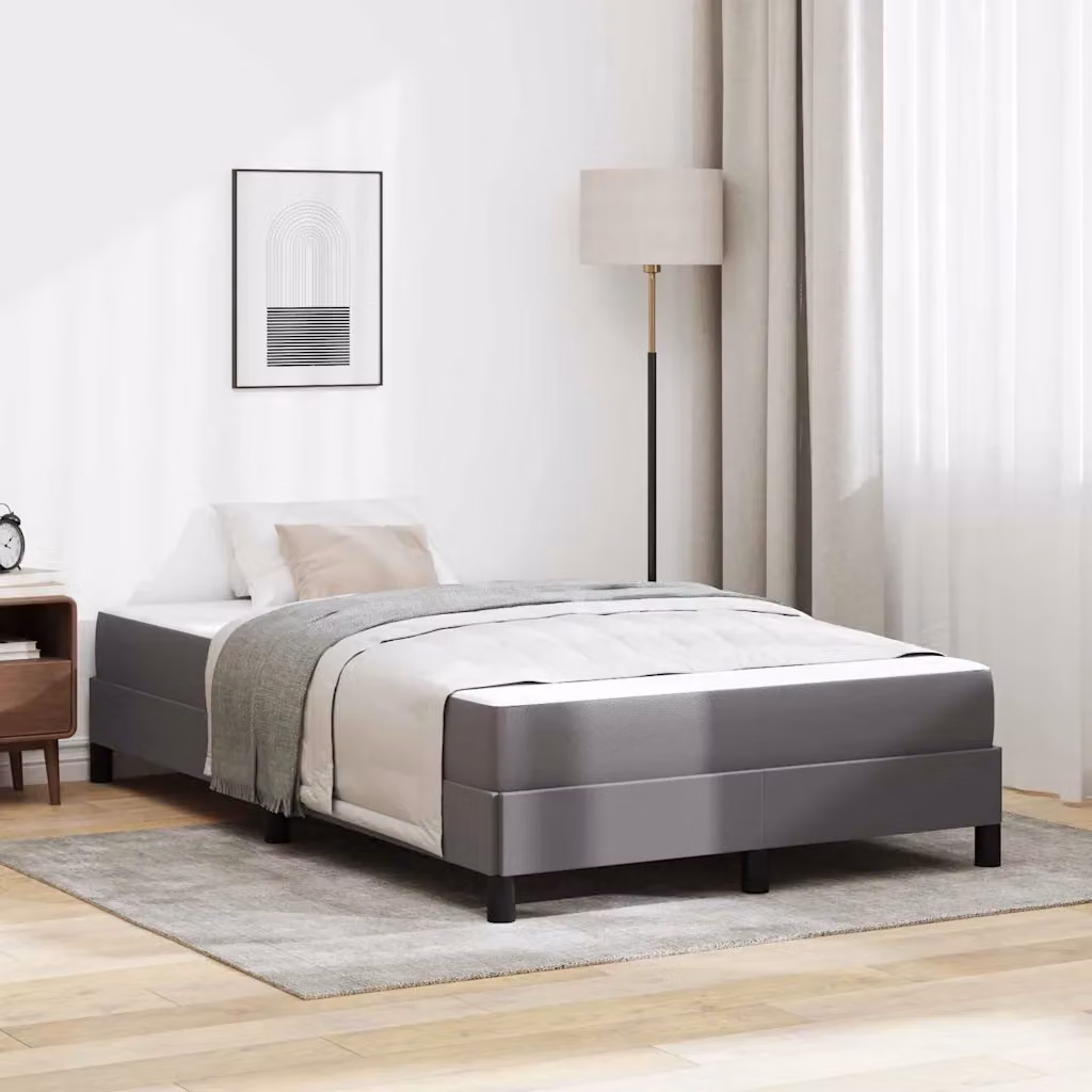 Struttura letto con materasso ibrido vidaXL in tessuto grigio L: 120 cm, P: 200 cm, H: 280 cm – 1