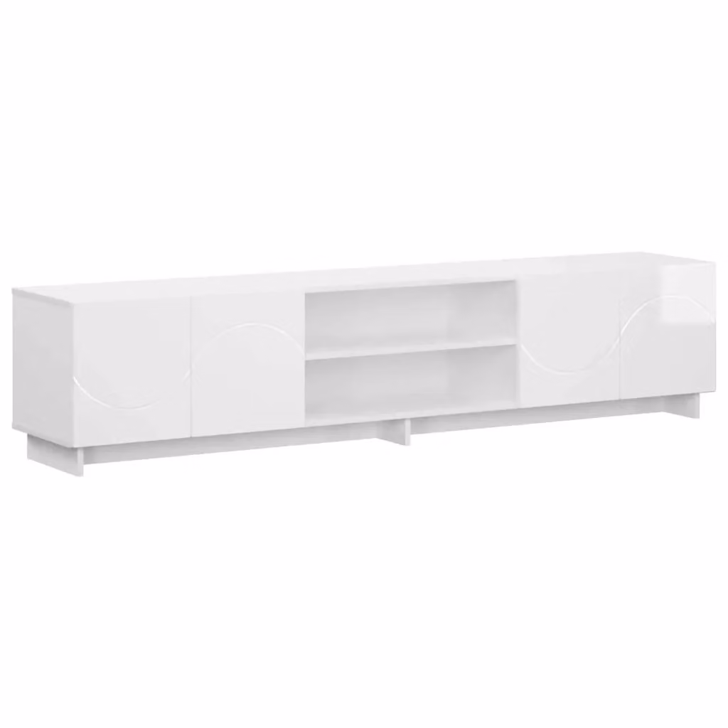 Supporto TV moderno vidaXL in MDF bianco lucido L: 180 cm, P: 40 cm, H: 34,5 cm – 2