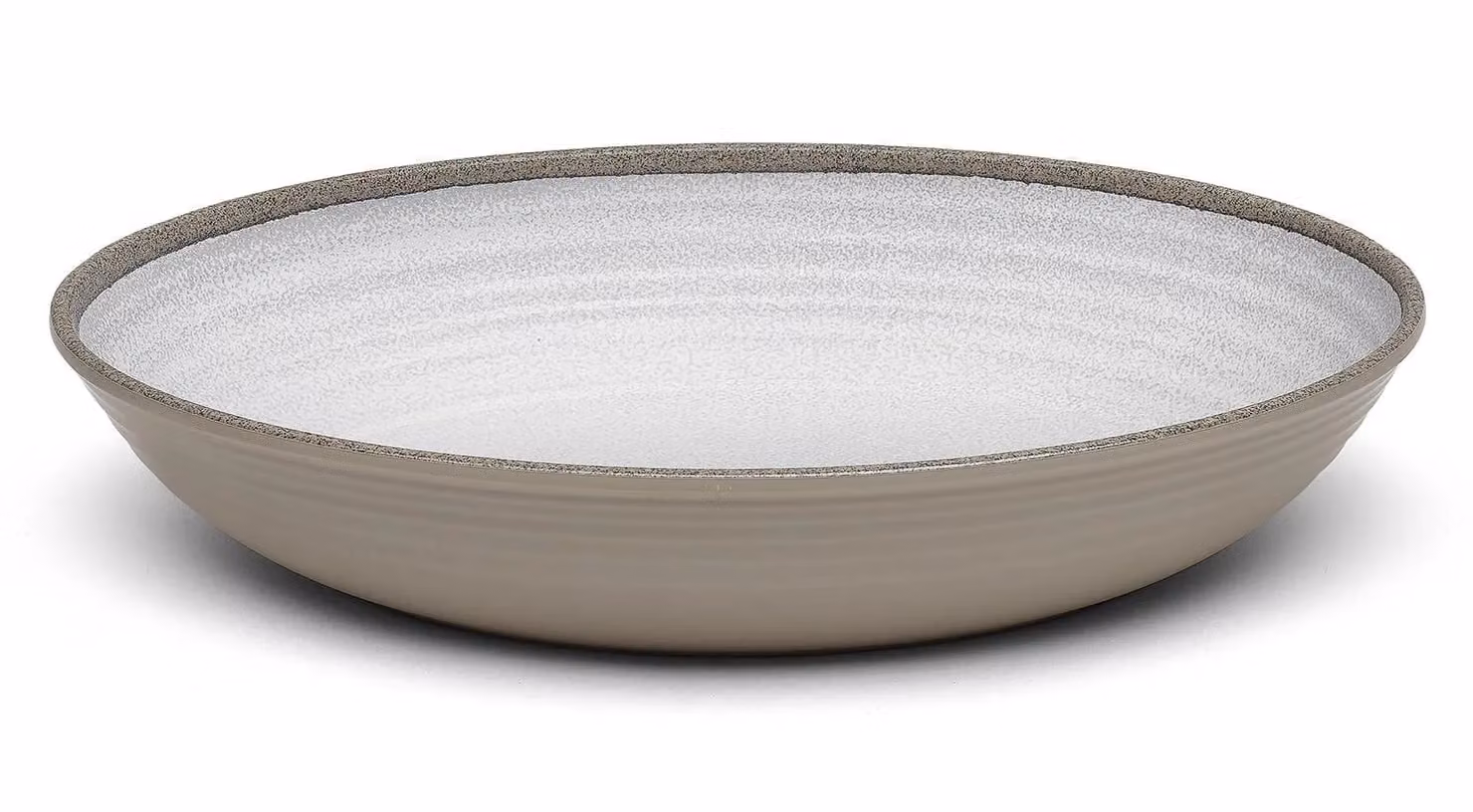 Risottiera ovale in melamina, Linea Rena Bianca, dim. 33x22cm