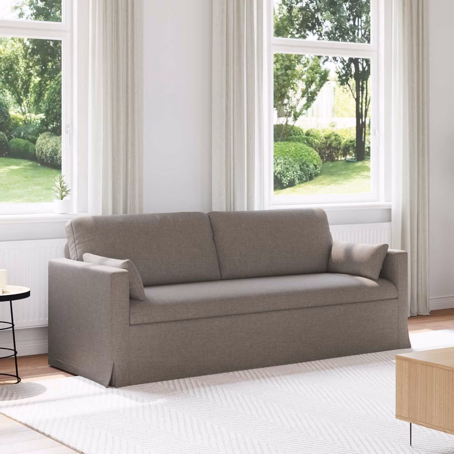 Divano Talpa vidaXL in tessuto con coperture rimovibili, L: 198 cm, P: 78 cm, H: 80 cm – 1