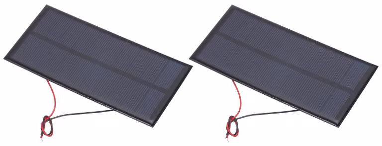 2 pannelli solari mini, 1 W, 5 V, 200 mA, 130 x 60 mm, pannelli solari policristallini