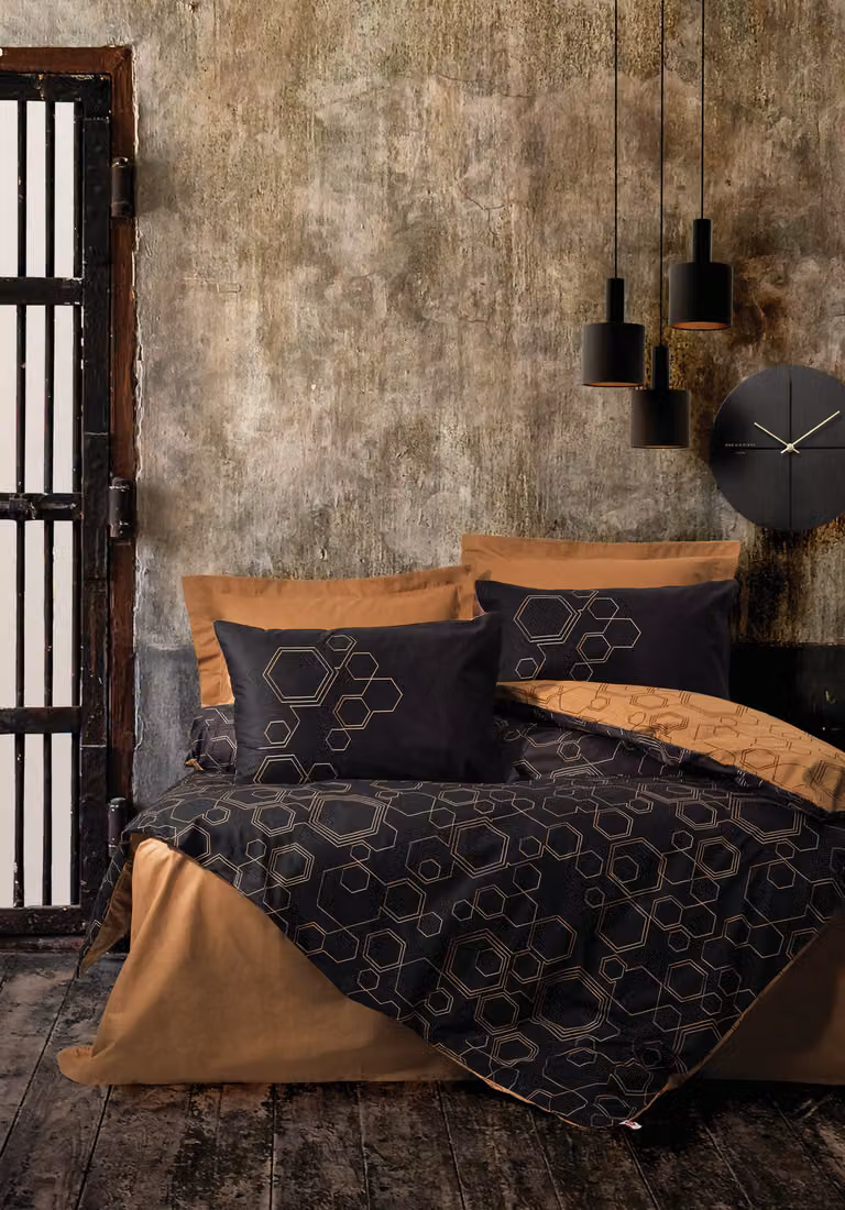 L'Essentiel Linge de Maison, Dawn- CTN9270, rame, nero, copriletti, 100% cotone ranforce
