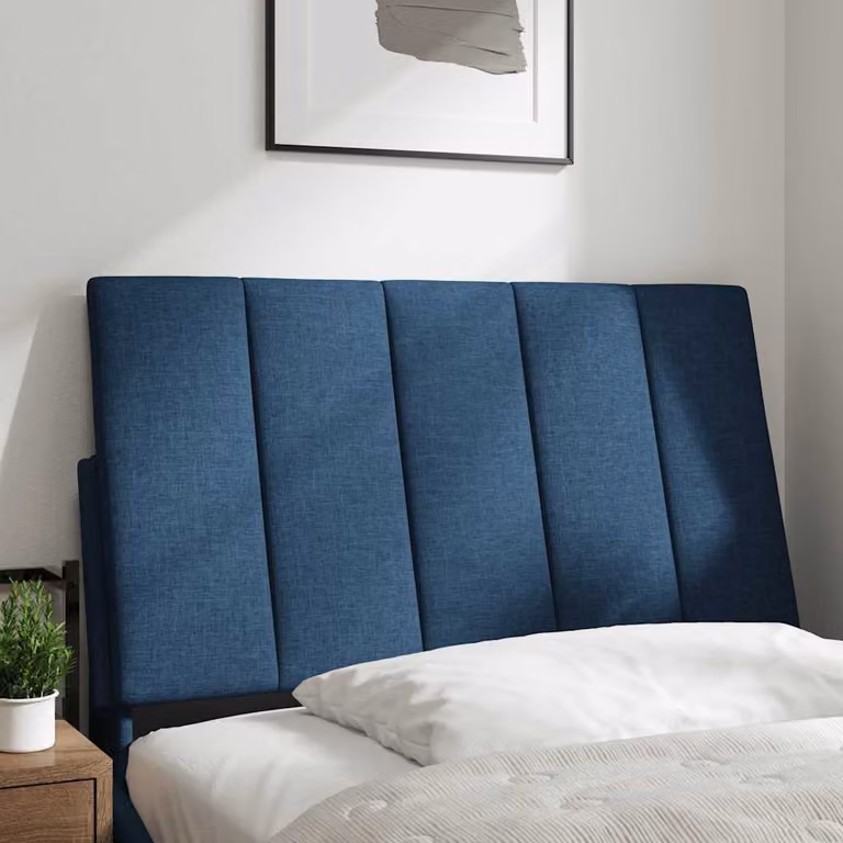vidaXL Cuscino Testiera Hanko Blu 80 cm in Tessuto