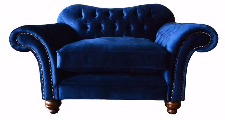 Design Sessel Couch Polster Luxus 1 Sitzer Textil Samt Einsitzer