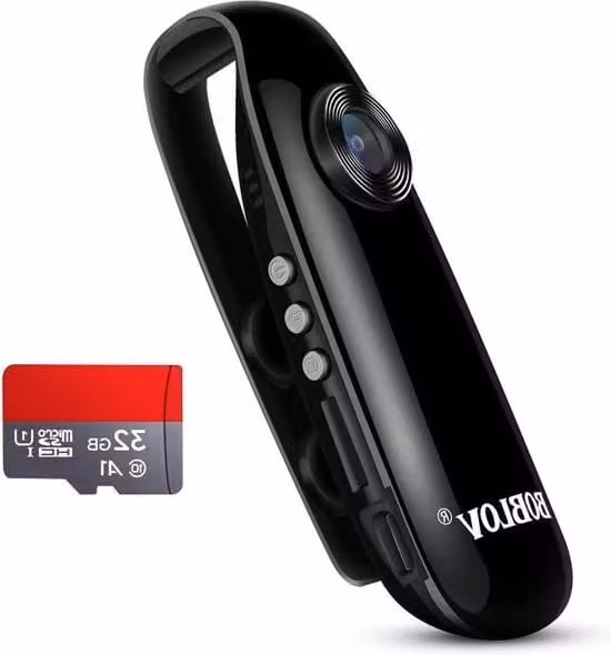 Mini-Camera di Sorveglianza Cassa Segreta 1080p Full HD per Motocicletta e Bicicletta, Colore Nero, con Carta TF da 32 GB