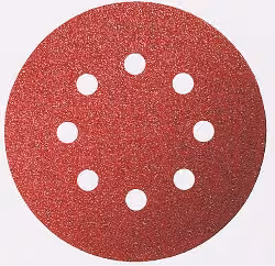 Set di 5 dischi abrasivi Bosch per levigatrice roto-orbitale, diametro 125 mm, grana P80, colore rosso