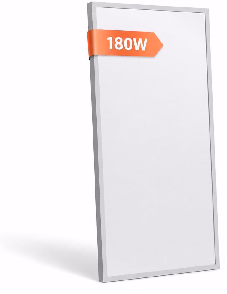Riscaldamento a infrarossi, pannello radiante da parete - 180W - 29,5x59,5 cm - Riscaldatore elettrico a pannello