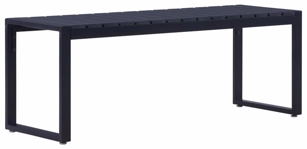 Panca da giardino sostenibile, 120 cm, con struttura in ferro