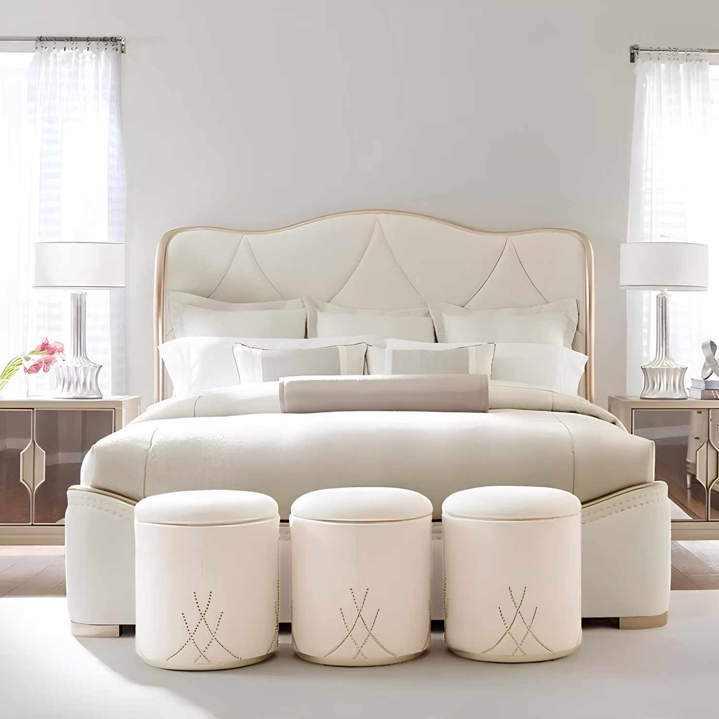 Klassisches Bett Doppelbett Betten Holz Landhaus Stil Echtes Holz Schlafzimmer