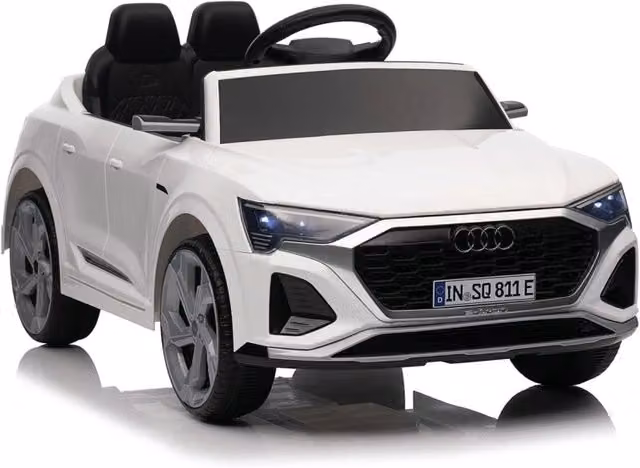 Macchina Elettrica per Bambini Audi SQ8 con Batteria Ricaricabile 12V 4,5Ah, Colore Bianco