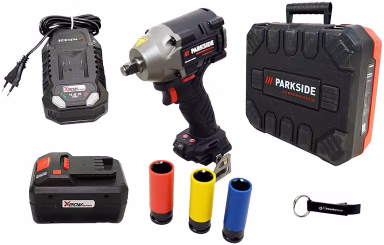 PARKSIDE PERFORMANCE® Avvitatore a percussione a batteria 20 V 1/2" PPDSSA 20-Li / incl. batteria (8 Ah) e caricabatteria (4,5 A)