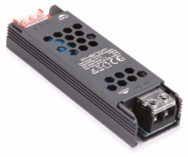 Alimentatore LED - Trasformatore - Per strisce LED - Alimentatore trasformatore stabilizzato 12V DC 2A - 25W - Adatto per illuminazione a LED e applicazioni industriali [55001-12]