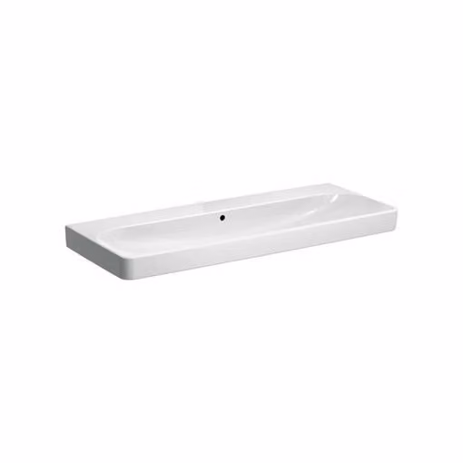 Geberit Smyle Square lavabo 500225, 120x48cm, sans trou pour robinet, avec trop-plein, 500.225.01.8, 500.225.01.8