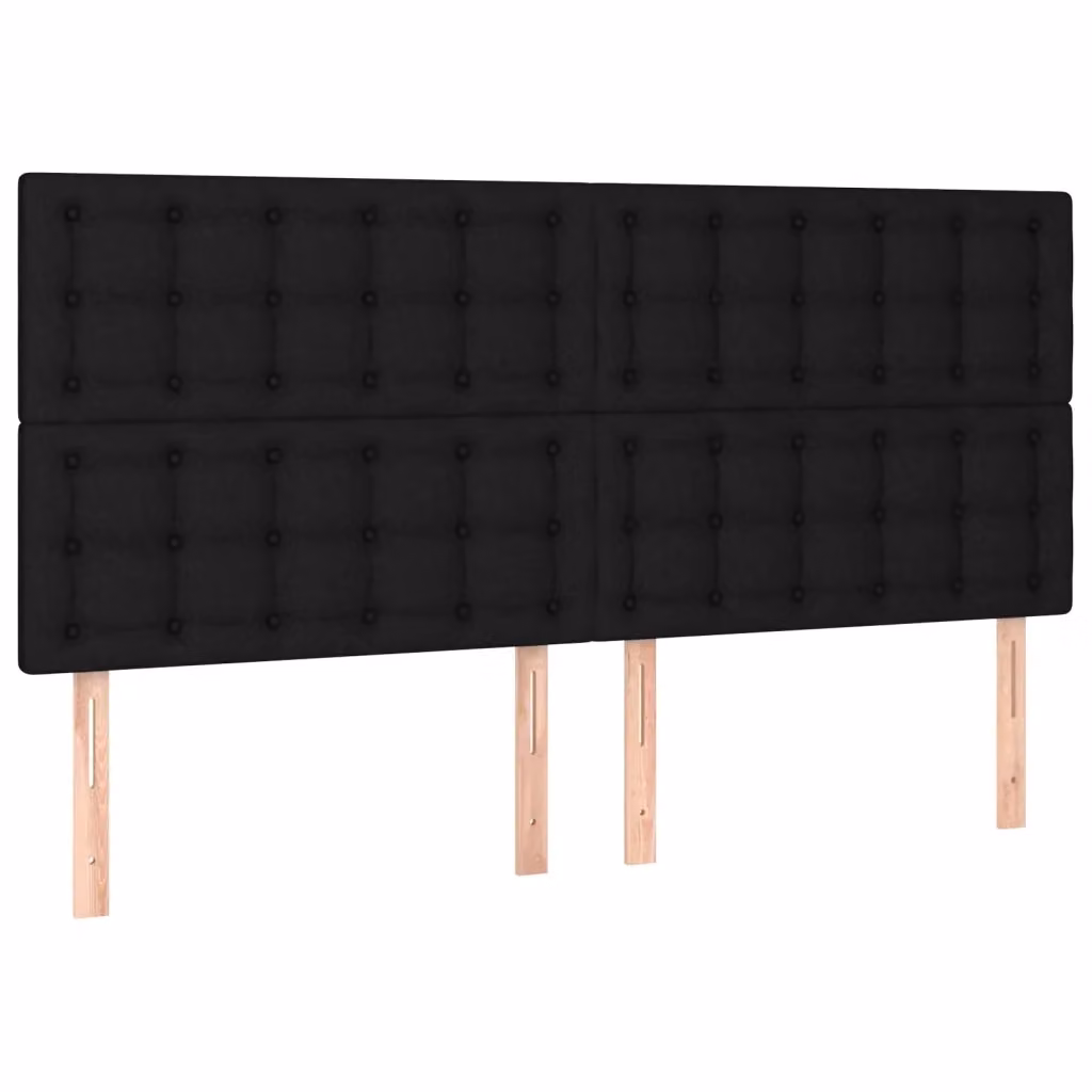 Testiera decorativa Design Mania in tessuto nero L: 180 cm, P: 5 cm, H: 118/128 cm – 2