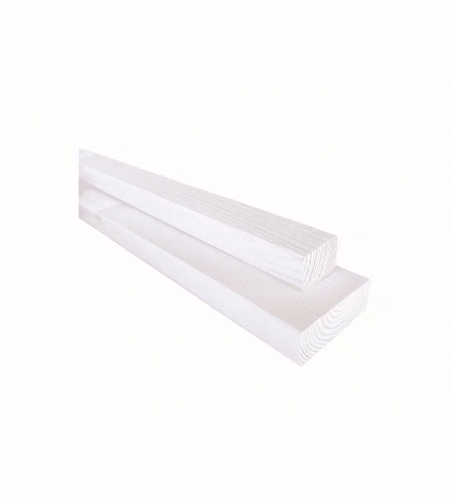 Pircher Listello Abete Piallato 20x80x1000 mm Bianco Finitura Liscia