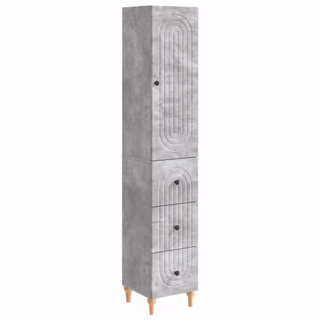 Set di 2 armadi moderni vidaXL in legno MDF grigio opaco – 2