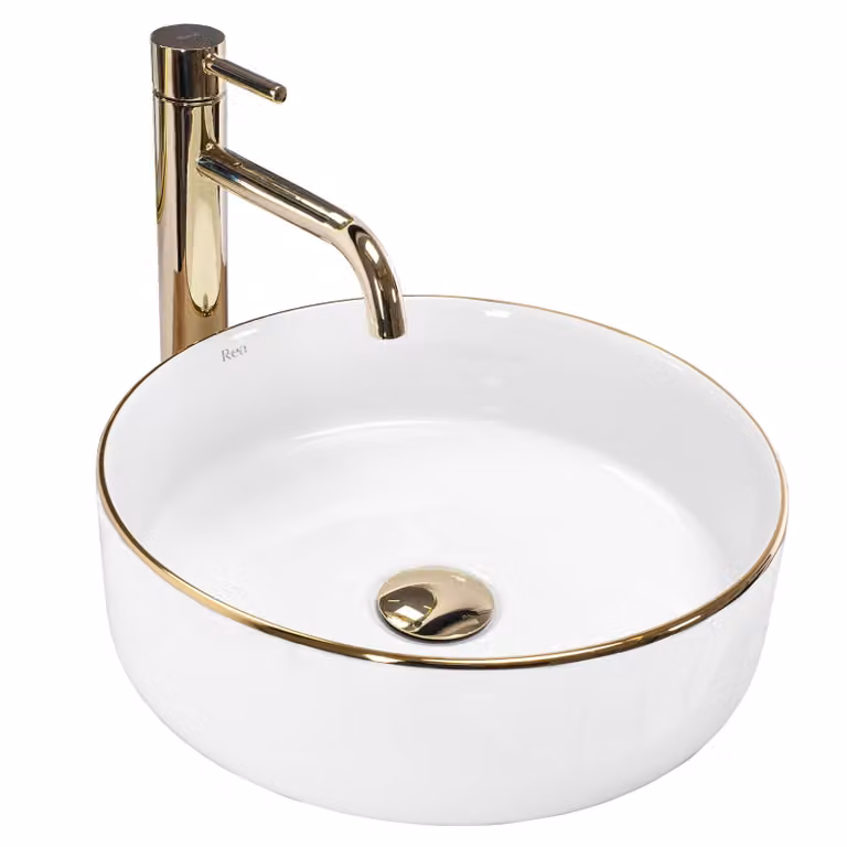 Lavabo da Appoggio Rea Sami Gold Edge