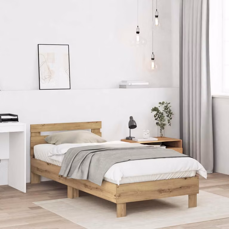 Struttura del letto moderna vidaXL in legno color marrone L 200 x L 80 x H 85 cm
