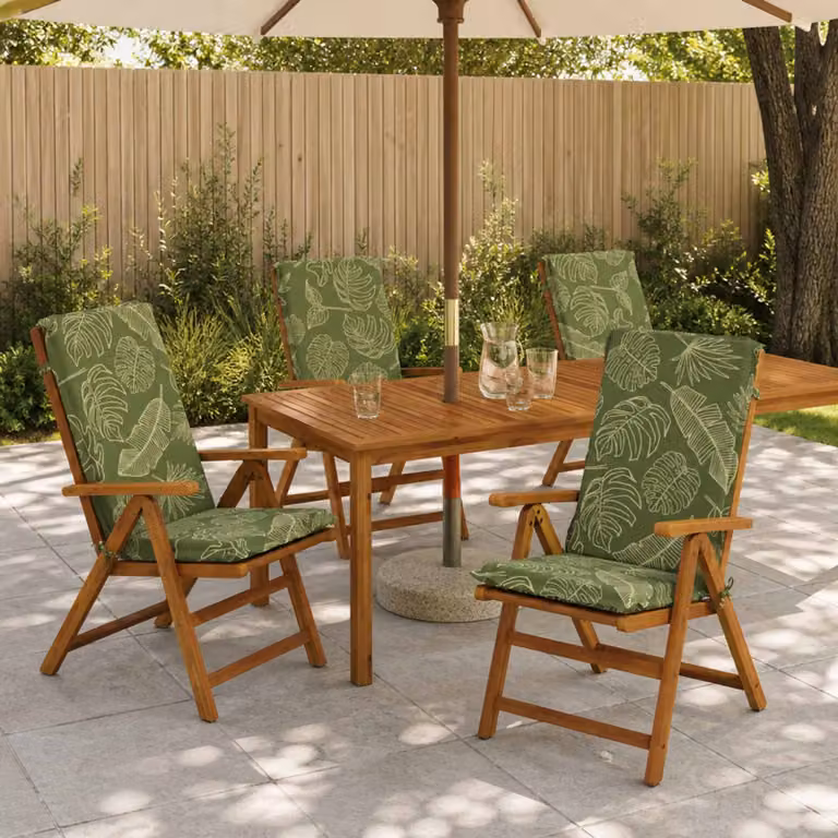 vidaXL Cuscino per sedia a schienale alto GEMERT 4 pz 100% Poliestere