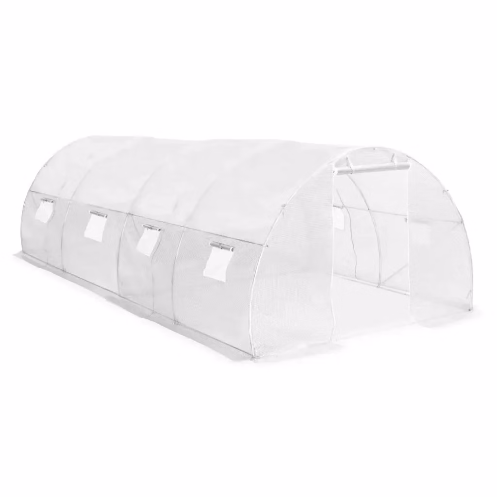 Serra vidaXL bianca con finestre, L/P/H: 600 x 300 x 200 cm – 2
